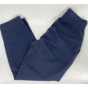 Kit and Ace Pull On Business Casual Pants Taper Leg Dark Blue Elastic Waist 12